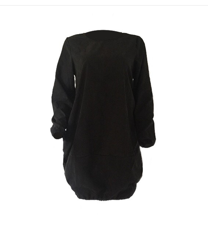 Round neck long sleeve harem dress