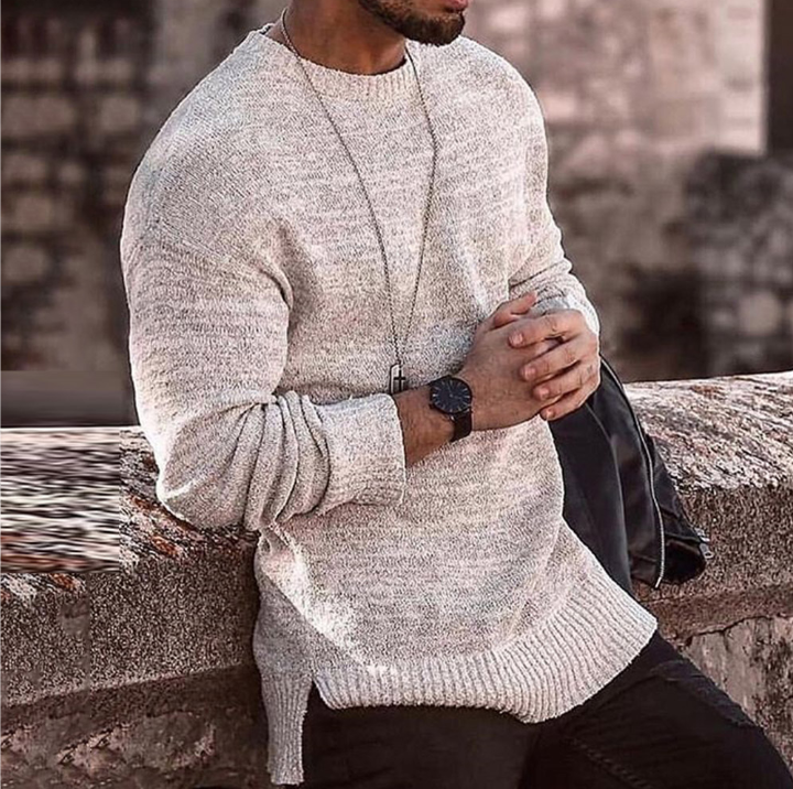 Casual mid length mens sweater