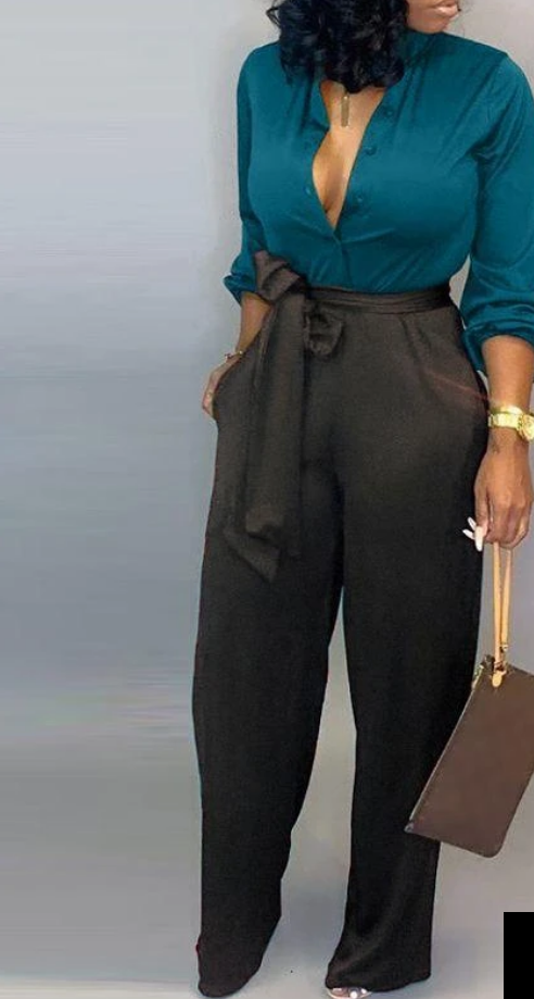 Wide leg pants and Moroccan top