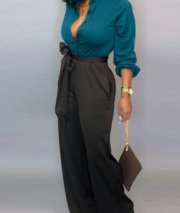 Wide leg pants and Moroccan top