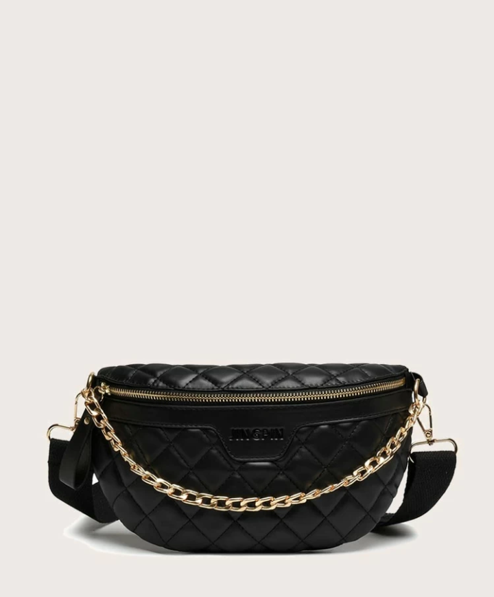 Quilted faux leather fanny pack