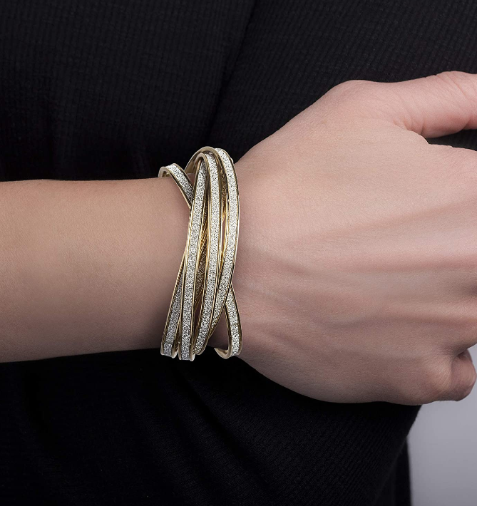 Glitter interlocking bracelet