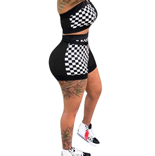 Two piece marathon flag short set