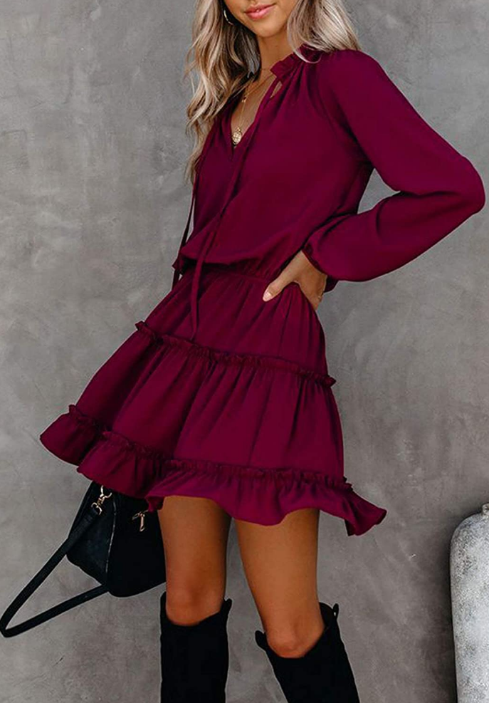 Elegant chiffon mini dress