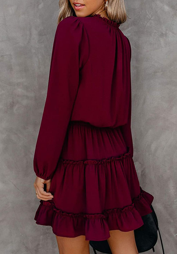 Elegant chiffon mini dress