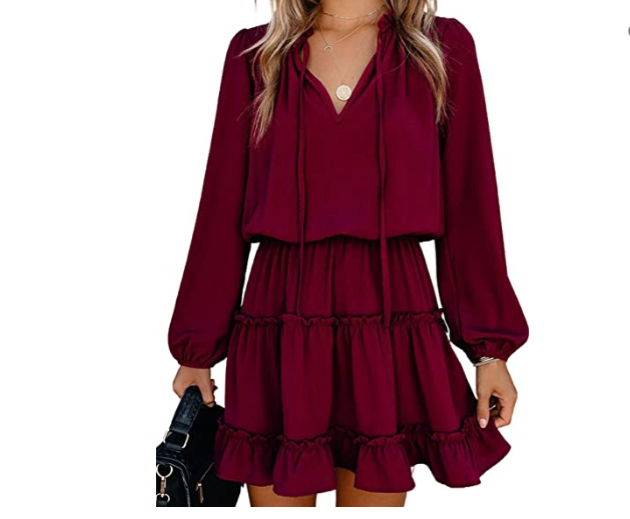 Elegant chiffon mini dress
