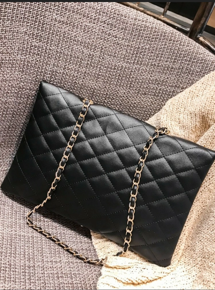 Padded print shoulder purse