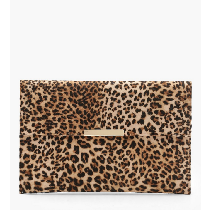 Animal print clutch