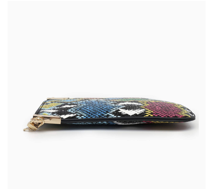 Snakeskin crossbody pouch
