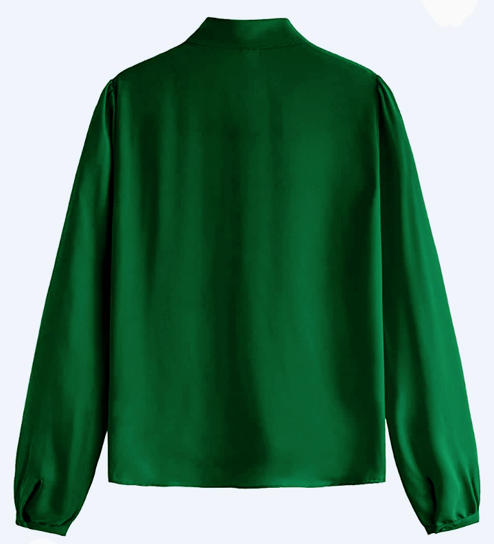 Long sleeve bow tie blouse